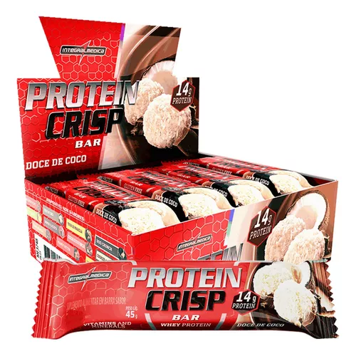 BARRA PROTEIN CRISP DOCE DE COCO 45G C/12  INTEGRALMEDICA