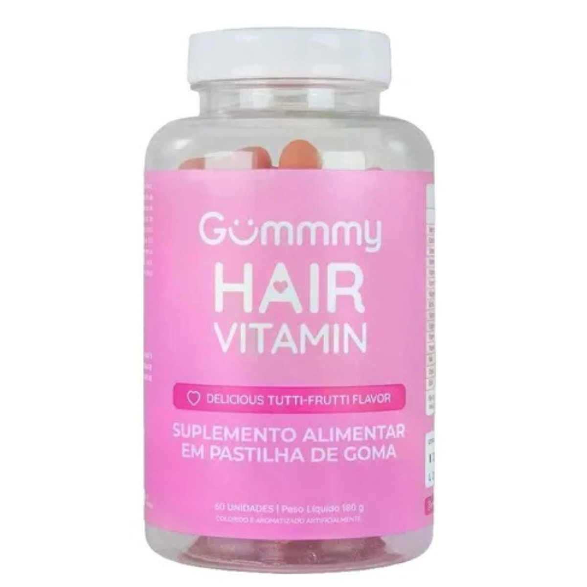 GUMMY HAIR VITAMIN TUTTI-FRUTTI COM 60 GOMAS