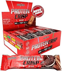 PROTEIN CRISP BAR COOKIES AND CREAM DISPLAY C/12 - INTEGRALMEDICA