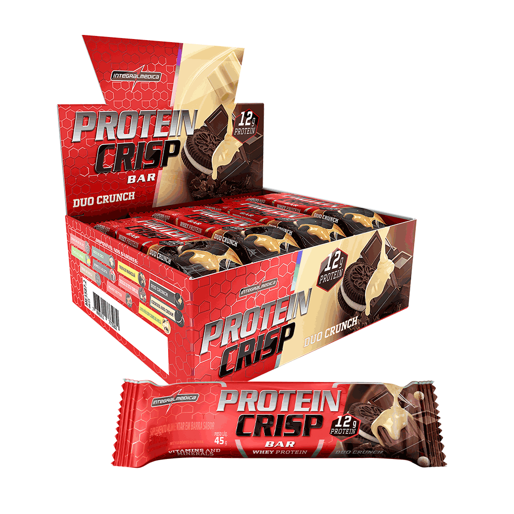 PROTEIN CRISP BAR DUO CRUNCH DISPLAY C/12 - INTEGRALMEDICA