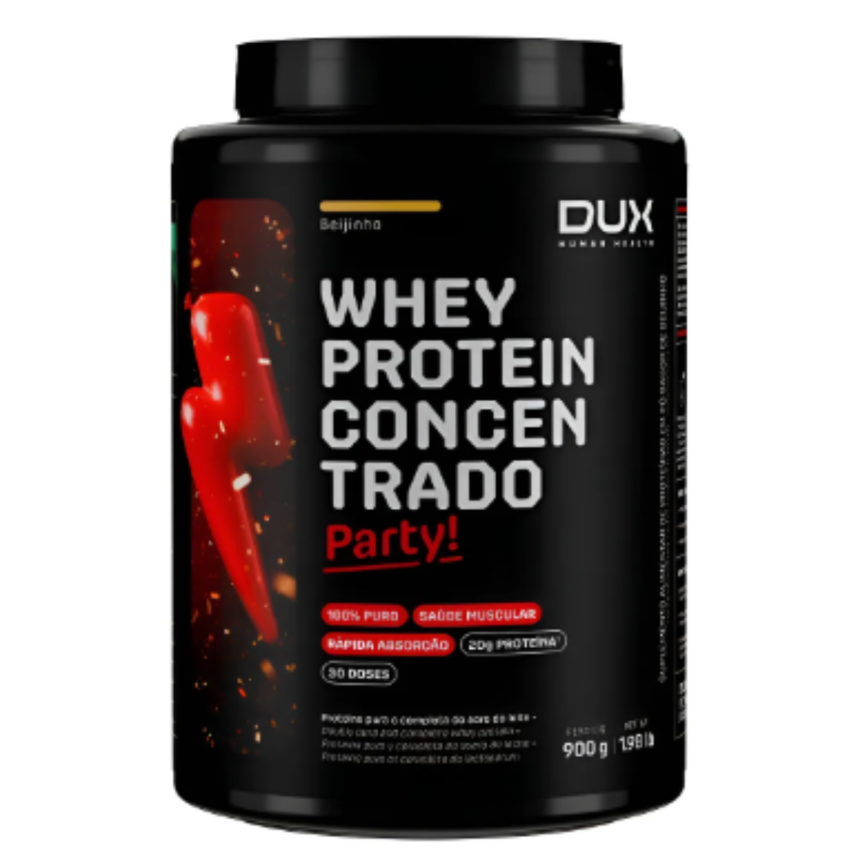 Whey Protein Concentrado Party Beijinho 900g Dux