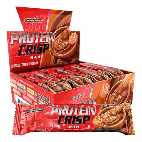 CRISP BAR CHURROS C/DOCE DE LEITE DISPLAY C/12 45g INTEGRALMEDICA