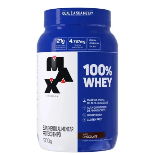 WHEY 100% CHOCOLATE 900G - MAX TITANIUM