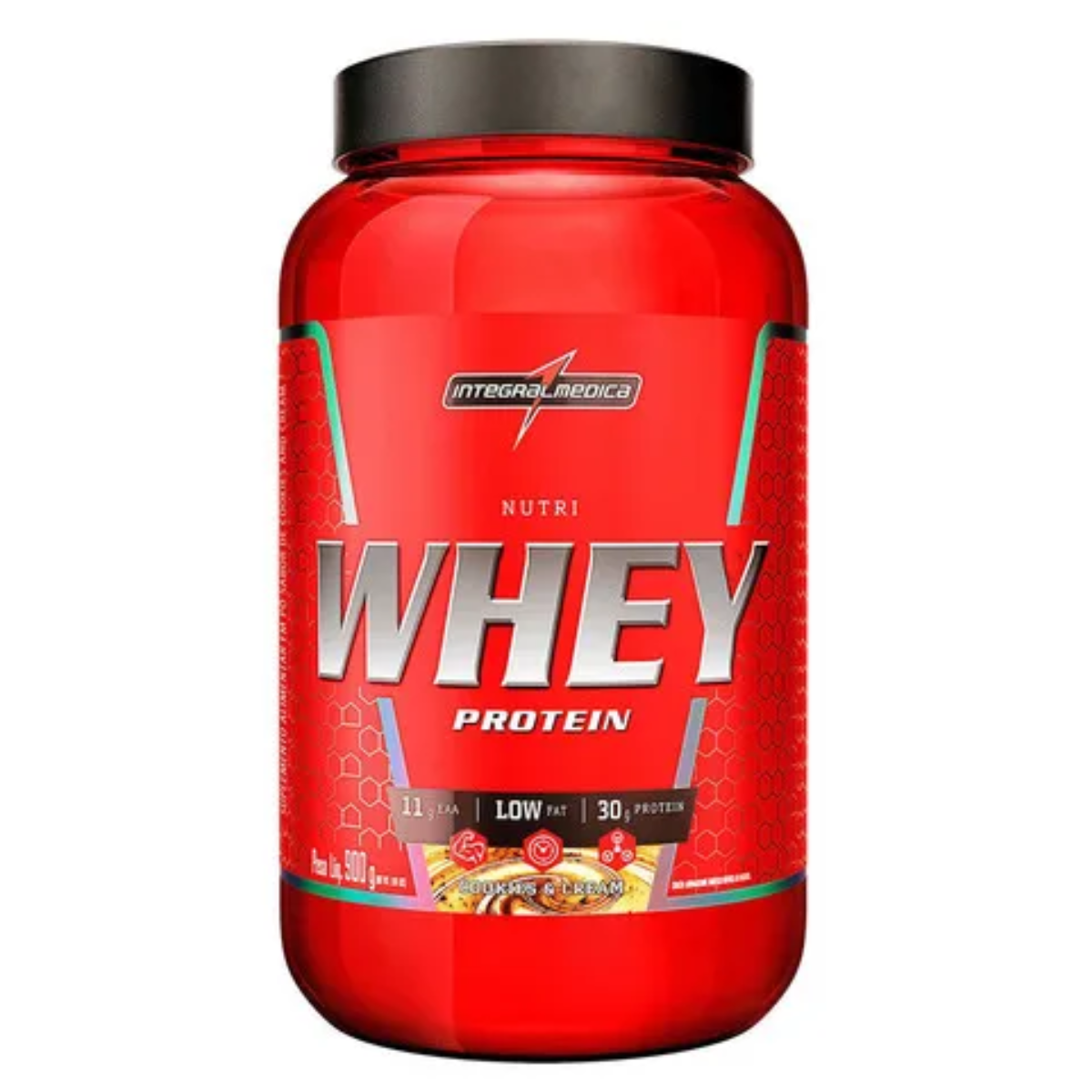 NUTRI WHEY PROTEIN COOKIES CREAM POTE 900G INTEGRALMEDICA