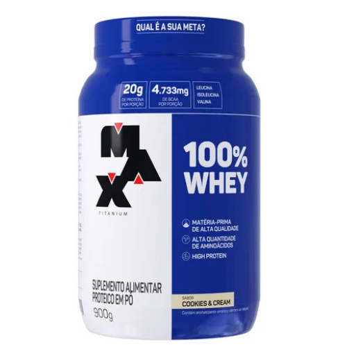 WHEY 100% COOKIES & CREAM 900G - MAX TITANIUM