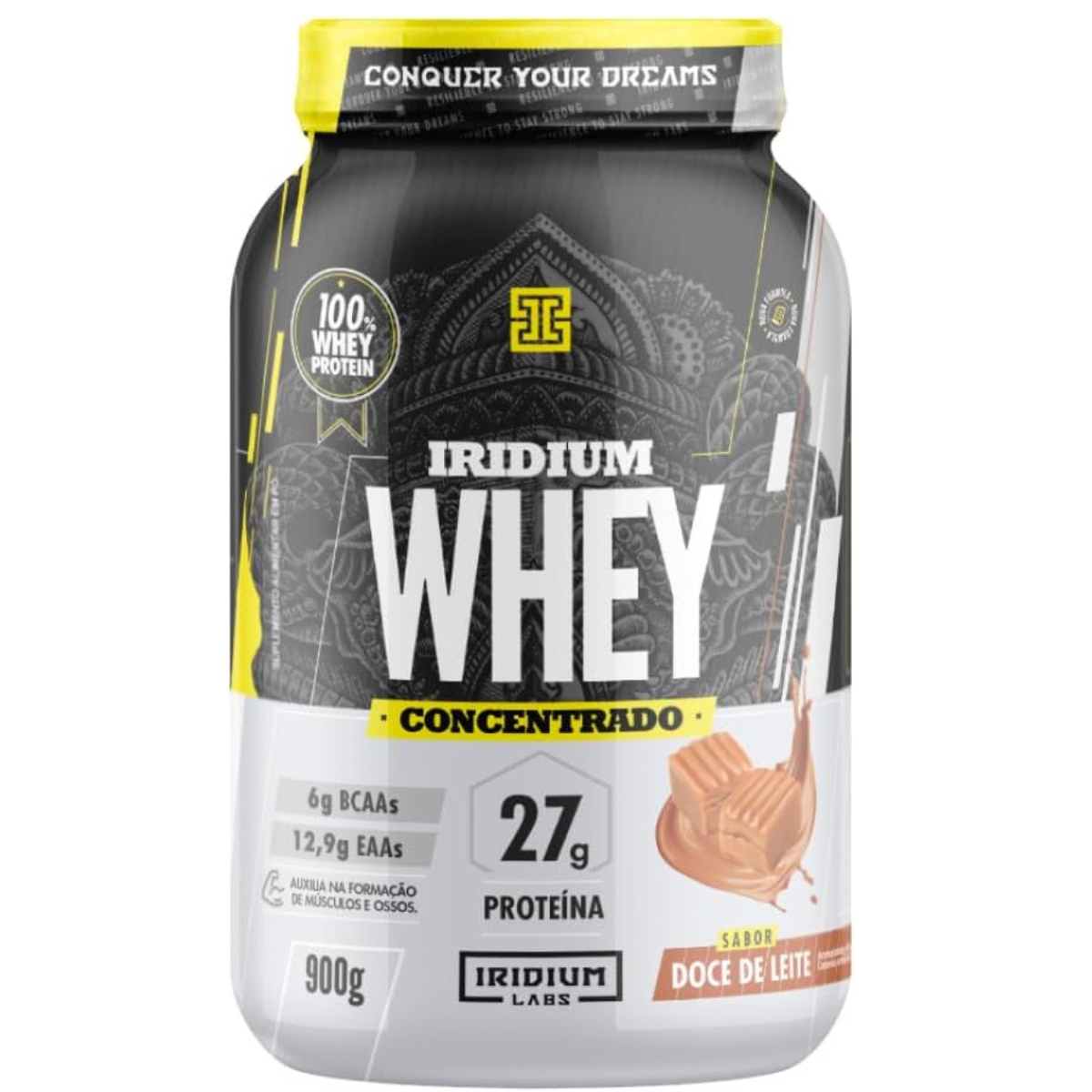Whey Protein Concentrado Doce De Leite 900g Iridium