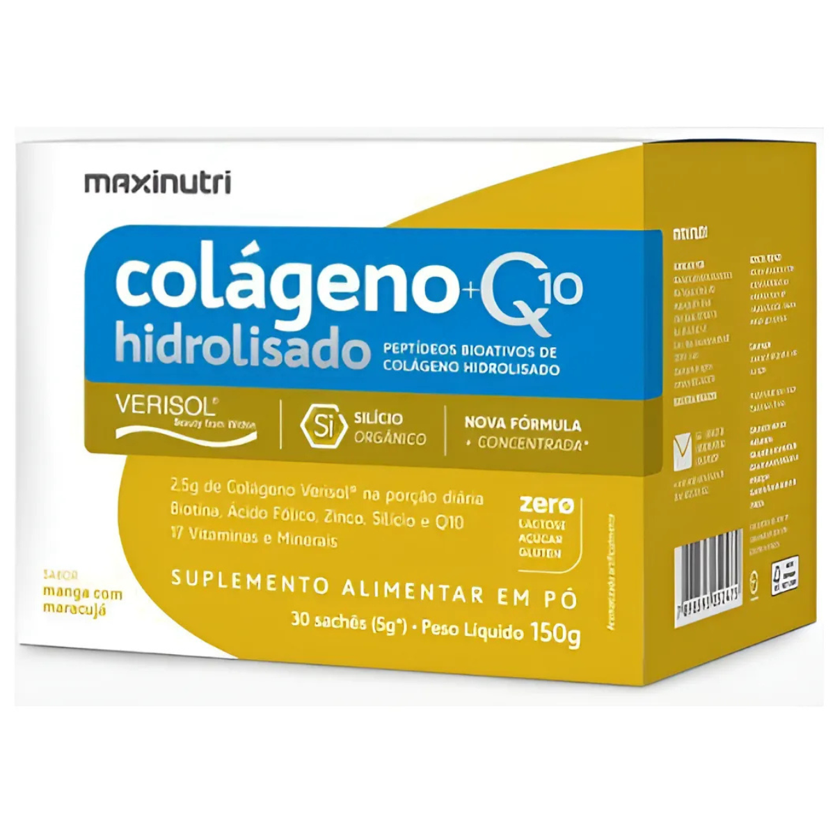 COLAGENO HIDR/VERISOL+Q10 MANGA/MARACUJA 30X5G SACHE MAXINUTRI