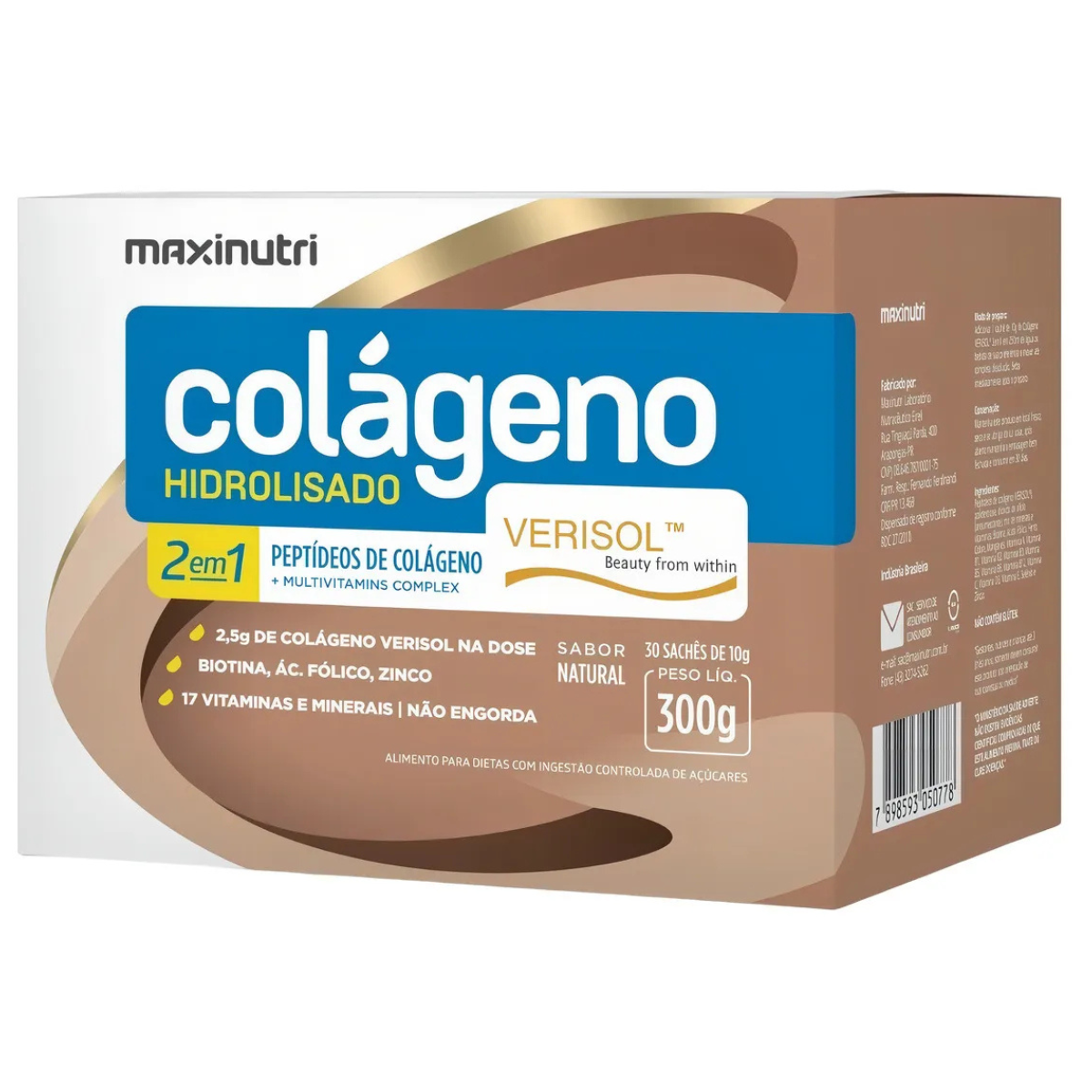 COLAGENO HIDR/VERISOL+Q10 NATURAL 30X5G SACHE MAXINUTRI