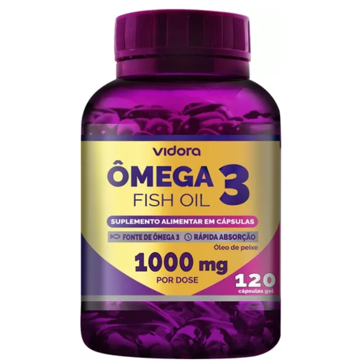 OMEGA 3 FISH OIL 1000MG CPS GEL C/120 - VIDORA