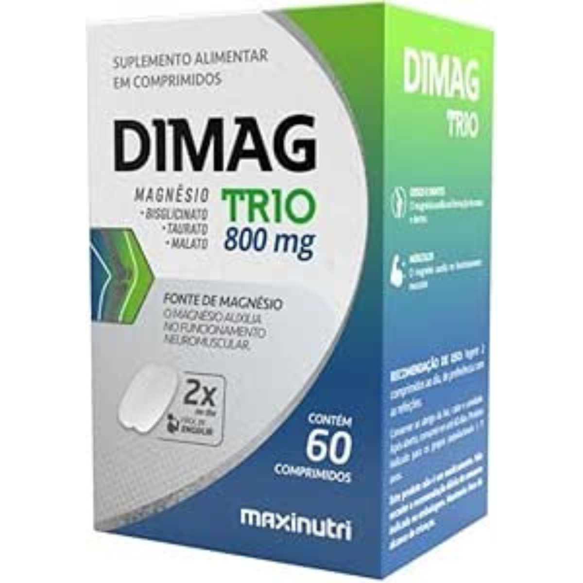 Dimag Trio 800mg Fonte de magnésio C/60 comp